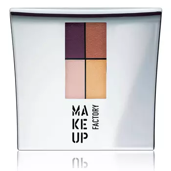 MAKE UP FACTORY Тени 4-х цветные для глаз, 89А баклажан - бронза - светлый беж - золото / Eye Colors 4,8 г