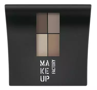 MAKE UP FACTORY Тени 4-х цветные матовые для глаз, 070 коричневый - светлый коричневый - светлый беж - серый беж / Mat Eye Colors