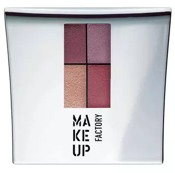 MAKE UP FACTORY Тени 4-х цветные для глаз, 51 оттенки бургунди / Eye Colors