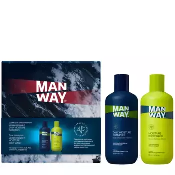 MAN WAY Набор ежедневный увлажняющий (шампунь 300 мл + гель для душа 300 мл) MAN WAY