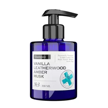 MANIAC GOURMET Шампунь парфюмированный увлажняющий №3 Ваниль, Кожа, Амбра, Мускус 300 мл