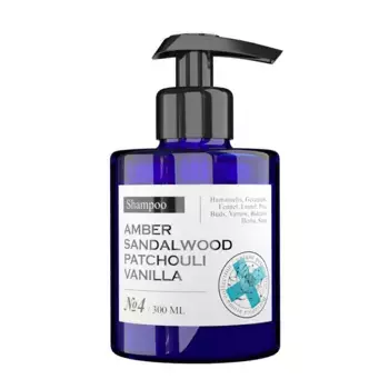 MANIAC GOURMET Шампунь парфюмированный увлажняющий №4 Амбра, Сандал, Пачули, Ваниль 300 мл