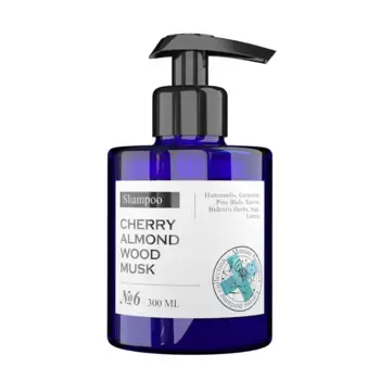 MANIAC GOURMET Шампунь парфюмированный увлажняющий №6 Вишня, Миндаль, Древесная кора, Мускус 300 мл