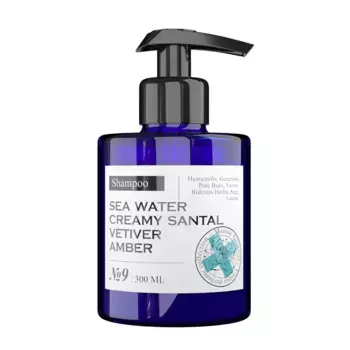 MANIAC GOURMET Шампунь парфюмированный увлажняющий №9 Морская вода, Сливочный сандал, Ветивер, Амбра 300 мл