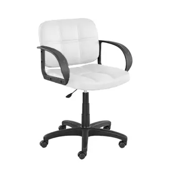 MANZANO Стул с пластиковым основанием, пневматика, цвет белый / Nuto