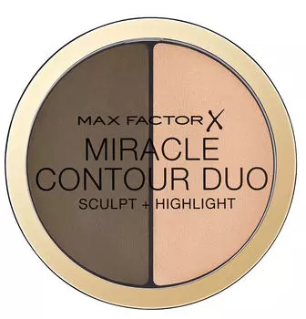 MAX FACTOR Контуринг и хайлайтер / Miracle Contouring Duo Medium deep 11 г