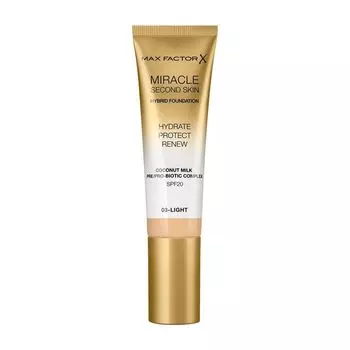 MAX FACTOR Основа тональная 03 / Miracle Second Skin, light