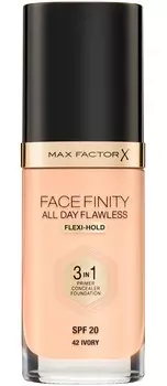 MAX FACTOR Основа тональная 42 / Facefinity All Day Flawless 3-in-1 ivory 30 мл