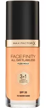 MAX FACTOR Основа тональная 70 / Facefinity All Day Flawless 3-in-1 warm sand 30 мл