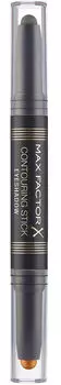 MAX FACTOR Тени двухсторонние для век 005 / Сontouring Stick Eyeshadow forest green bronze moon 20 г