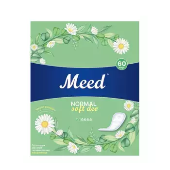 MEED Прокладки женские гигиенические ежедневные целлюлозные СОФТ ДЕО / Meed 60 шт