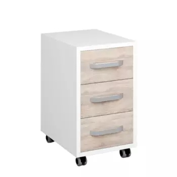 MERTZ Тумба на колесах, цвет дуб устричный - белый снег / Matrix