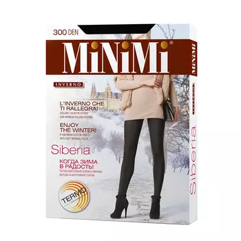 MINIMI Колготки хлопок с флисом MAXI Nero 7 (XXXL) / SIBERIA 300