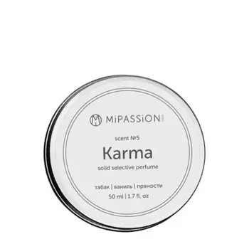 MIPASSIONcorp Духи твердые, табак, ваниль, пряности / Karma MiPASSiON 50 мл