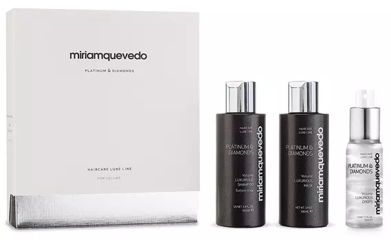 MIRIAM QUEVEDO Набор-люкс для ультраобъема и блеска волос / Platinum &amp; Diamonds Global Rejuvenation Set 2*100 мл + 50 мл