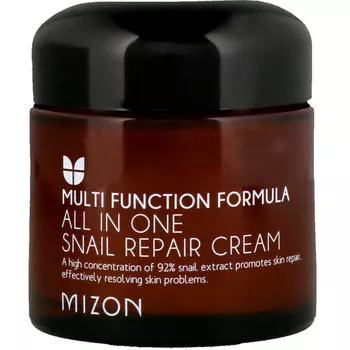 MIZON Крем восстанавливающий с муцином улитки для лица / ALL IN ONE SNAIL REPAIR CREAM 75 г