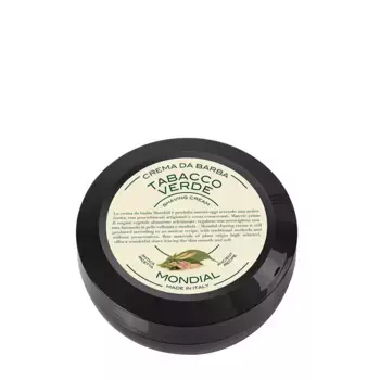 MONDIAL Крем для бритья с ароматом зелёного табака, пластиковая чаша / TABACCO VERDE Luxury 75 мл