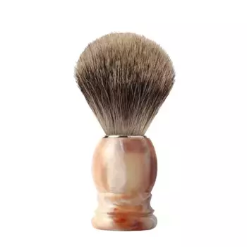 MONDIAL Помазок для бритья пластиковый слоновая кость с ворсом барсука / Mondial 1 шт