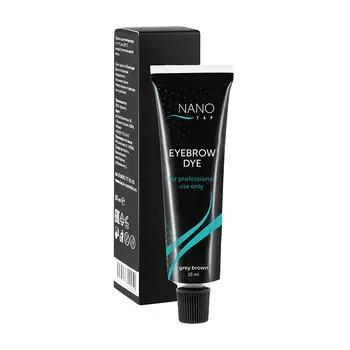 NANO TAP Гель-краска для бровей, в тубе, тон серо-коричневый / NanoTap grey brown 15 мл