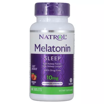 NATROL Добавка биологически активная к пище Мелатонин / Melatonin F/D 10 мг 60 быстрорастворимых таблеток