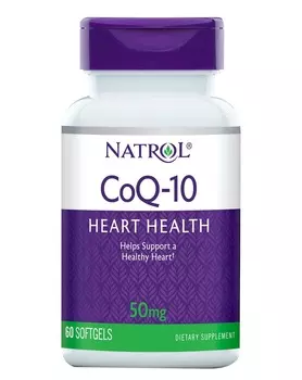 NATROL Добавка биологически активная к пище Натрол коэнзим Q-10 / CoQ-10 50 мг 60 капсул