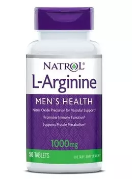 NATROL Добавка биологически активная к пище Натрол L-Аргинин / L-Arginine 1000 мг 50 таблеток