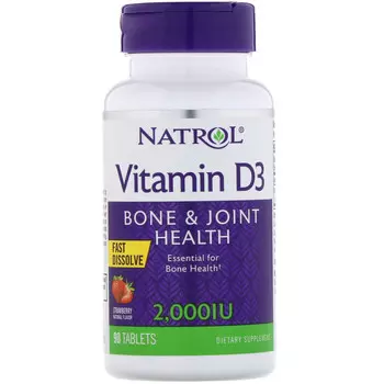 NATROL Добавка биологически активная к пище Витамин D3 МЕ 2000 / Vitamin D3 2,000 IU F/D 90 быстрорастворимых таблеток