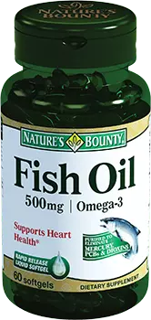 NATURE’S BOUNTY Рыбий жир Омега-3, капсулы 500 мг № 60