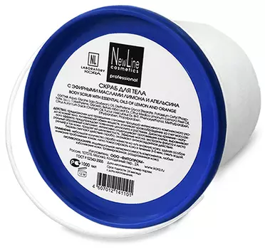 NEW LINE PROFESSIONAL Скраб с эфирными маслами лимона и апельсина для тела 1000 мл