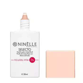 NINELLE Крем-флюид тональный с эффектом здорового сияния, №244 розово-бежевый / SELECTO 38 мл