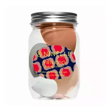 NINELLE Набор каплевидных спонжей / VIRTUOSO NATURE COLOURS 4 шт