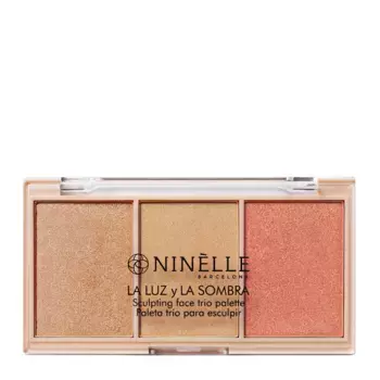 NINELLE Палетка для скульптурирования лица, №505 хайлайтер и сияющие румяна / LA LUZ Y LA SOMBRA 12 гр