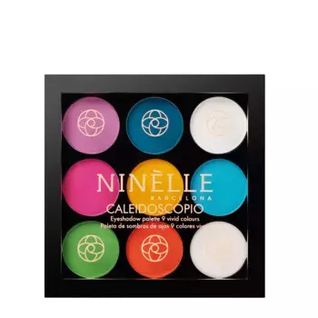 NINELLE Палетка теней для век 9 ярких оттенков, №525 мультицветный / CALEIDOSCOPIO 4,5 гр