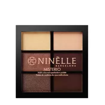 NINELLE Палетка теней мультицветная для век, №526 песочно-серый / MISTERIO 7,2 гр