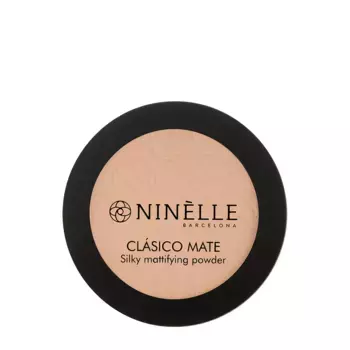 NINELLE Пудра легкая матовая, №204 темный розово-бежевый / CLASICO MATE 8 гр