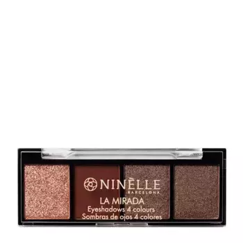 NINELLE Тени для век 4 оттенка, №504 холодный коричневый / LA MIRADA 3,35 гр