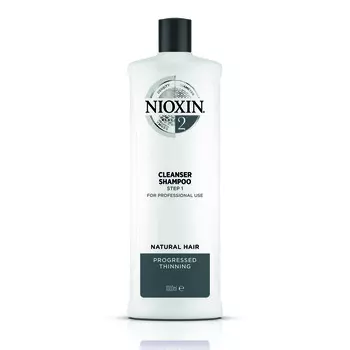 NIOXIN Шампунь очищающий для тонких натуральных, заметно редеющих волос, Система 2, 1000 мл