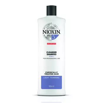 NIOXIN Шампунь очищающий для жестких натуральных и окрашенных волос, Система 5, 1000 мл