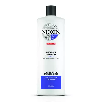 NIOXIN Шампунь очищающий для заметно редеющих волос, Система 6, 1000 мл