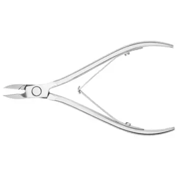 NIPPON NIPPERS Кусачки для кутикулы, двойная пружина, глянцевые, ручная заточка, лезвие 10,5 мм