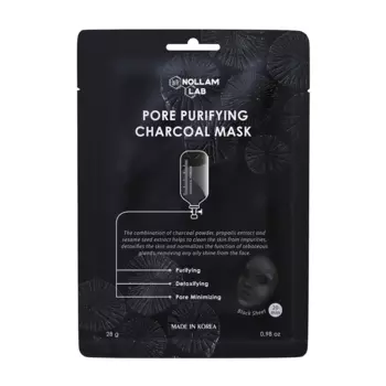 NOLLAM LAB Маска угольная тканевая для очищения пор 23 г