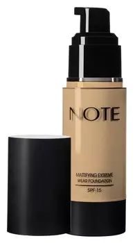 NOTE COSMETICS Основа тональная стойкая с матирующим эффектом 02 / MATTIFYING EXTREME WEAR FOUNDATION PUMP SPF15 35 мл