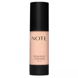 NOTE COSMETICS Основа тональная защитная с детокс-эффектом 104 / DETOX AND PROTECT FOUNDATION PUMP SPF15 30 мл