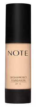 NOTE COSMETICS Основа тональная защитная с детокс-эффектом 121 / DETOX AND PROTECT FOUNDATION PUMP SPF15 35 мл