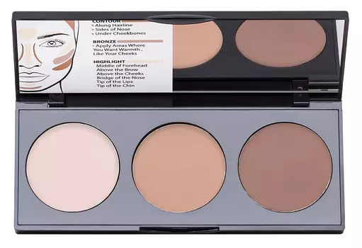 NOTE COSMETICS Палетка кремовая для контурирования лица 02 / PERFECTING CONTOURING CREAM PALETTE 3*5 г