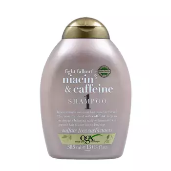 OGX Шампунь против выпадения волос с ниацином и кофеином / Fight Fallout + Niacin & Caffeine Shampoo 385 мл
