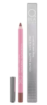 OK BEAUTY Карандаш стойкий для губ, Happy end / COLOR SALUTE SLIDE &amp; STAY long-wear lip pencil 1,2 г