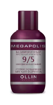 OLLIN PROFESSIONAL 9/5 краситель масляный безаммиачный для волос, блондин махагоновый / MEGAPOLIS 50 мл