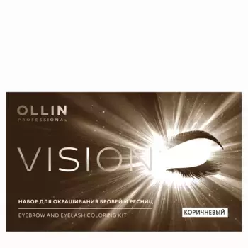OLLIN PROFESSIONAL Набор для окрашивания бровей и ресниц, коричневый / OLLIN VISION SET brown 20 мл