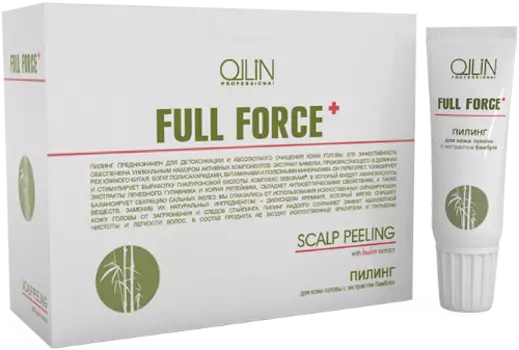 OLLIN PROFESSIONAL Пилинг с экстрактом бамбука для кожи головы / FULL FORCE 10*15 мл